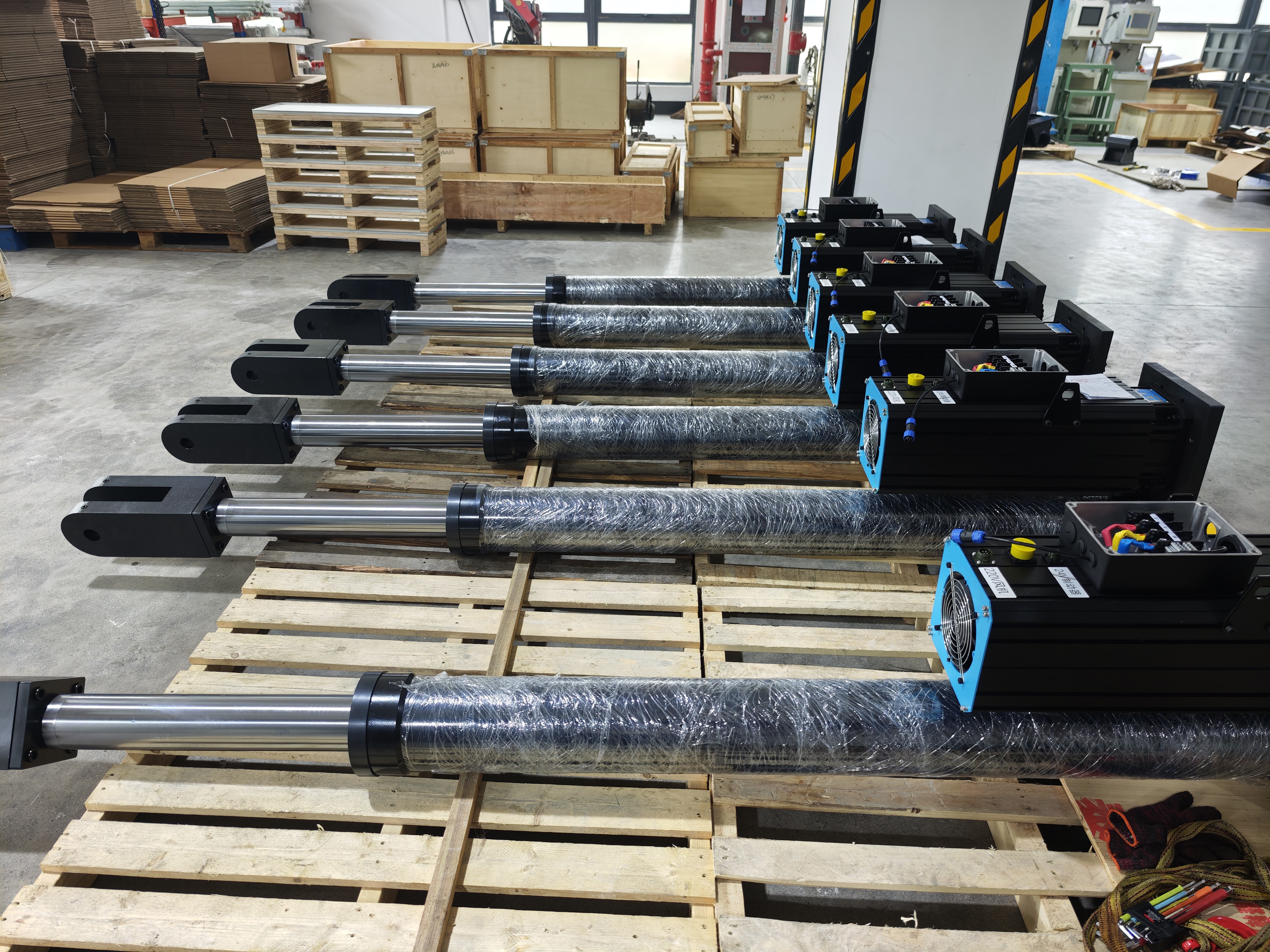 Swaar vrag servo elektriese silinder ho&euml; druk line&ecirc;re aktuator met 8000 kg loonvrag FDR
